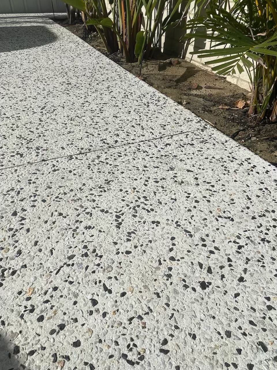 Exposed aggregate driveway, Perth